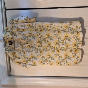 Bobeau Floral Women's Blouse Size S.